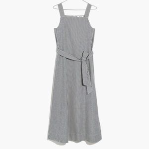 Madewell Apron Tie-Waist Striped Dress